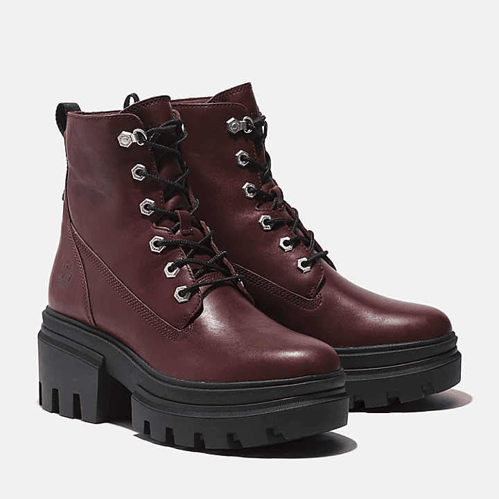 Timberland Everleigh 6 Inch Boot for Women in Burgundy